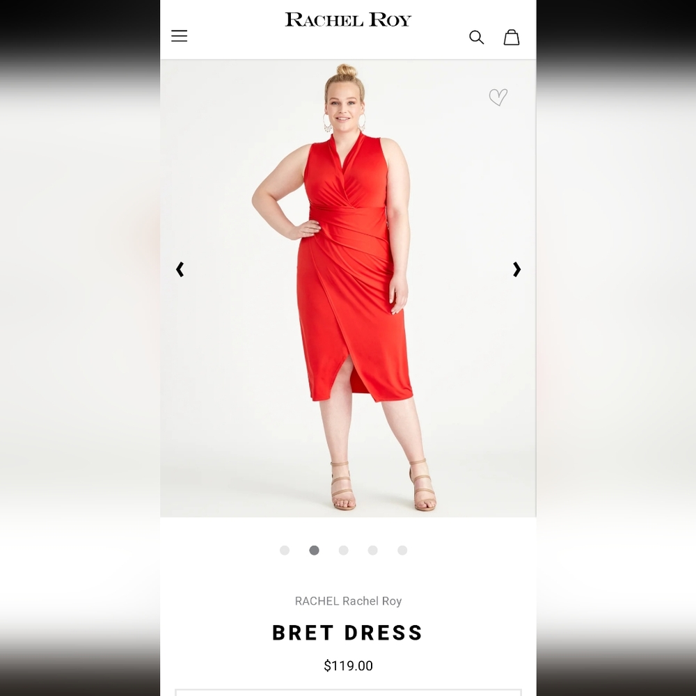 Rachel Roy Faux Wrap Dress - XXL